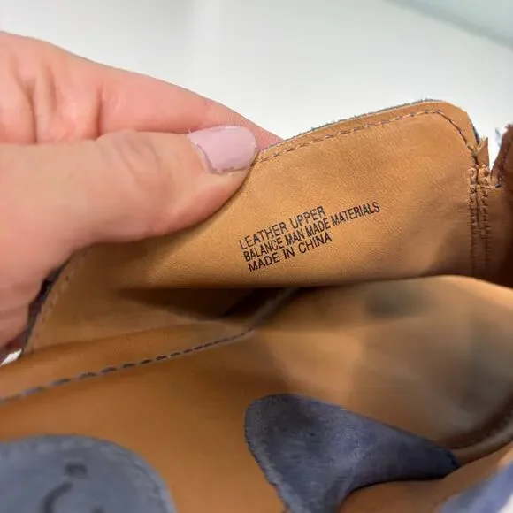 Boc Blue Suede Cork Wedge Sandals 9 - Picture 7 of 11